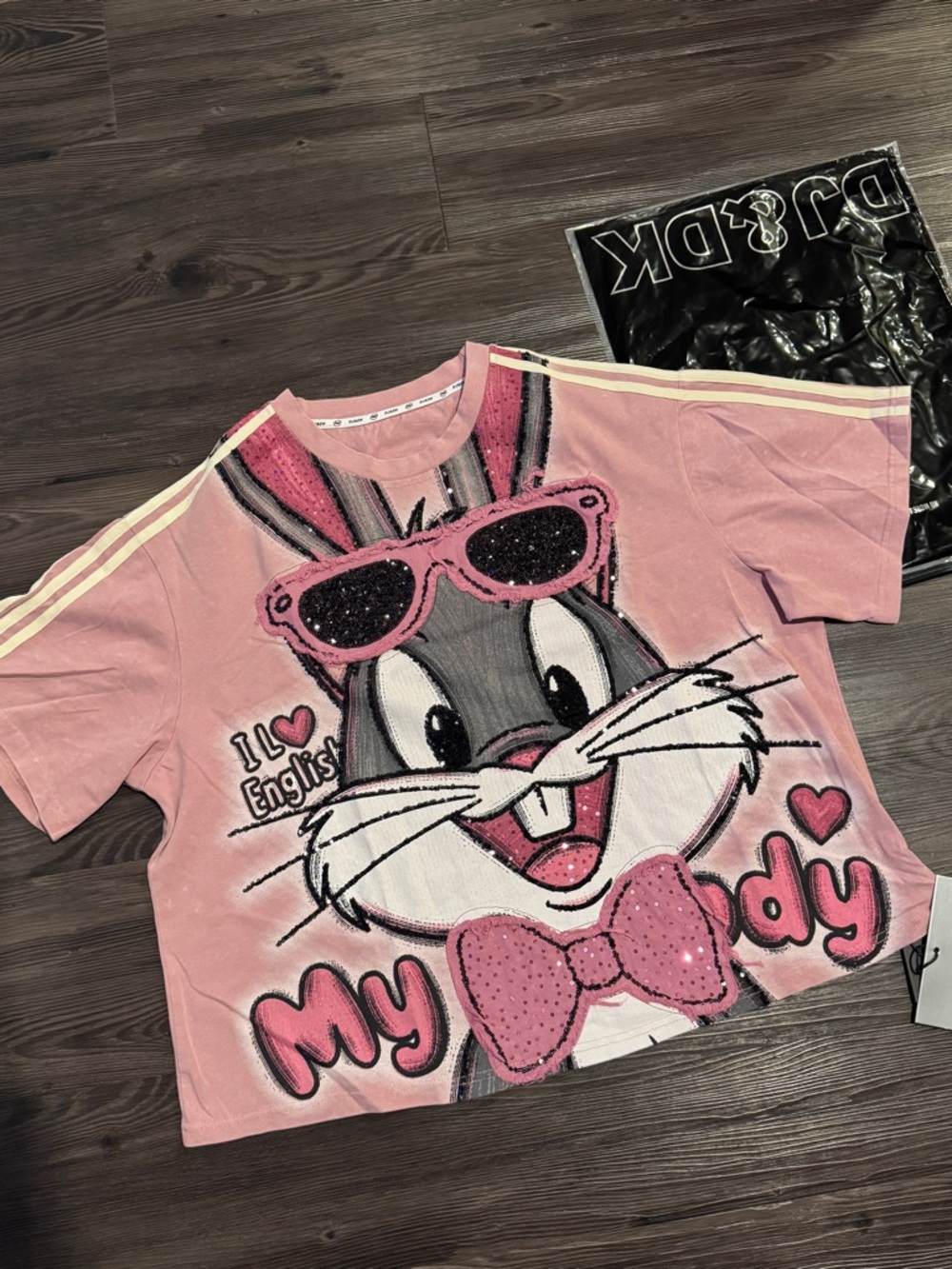 Pink Graphic Bugs Bunny Camisole Top